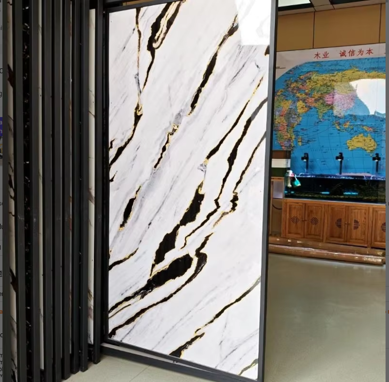 odm oem design competitive price big size gilded marble pvc wall panel for indoor building construction