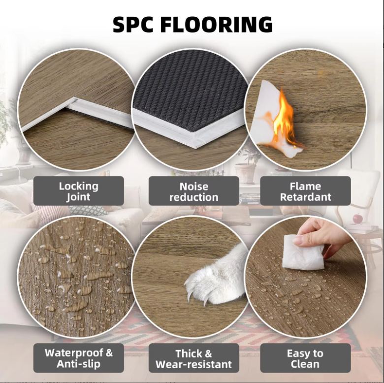 spc flooring manufacturer with underlayment luxury waterproof 8mm 12mm 5mm wood marble laminate spc flooring