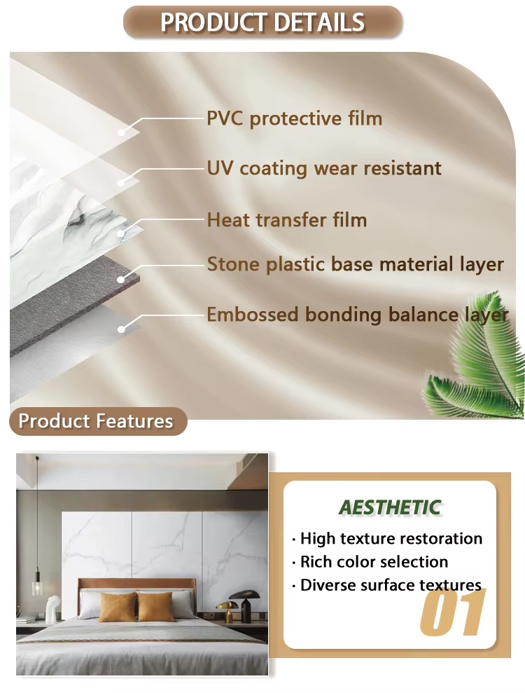 odm oem design competitive price big size gilded marble pvc wall panel for indoor building construction