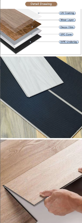 spc flooring manufacturer with underlayment luxury waterproof 8mm 12mm 5mm wood marble laminate spc flooring