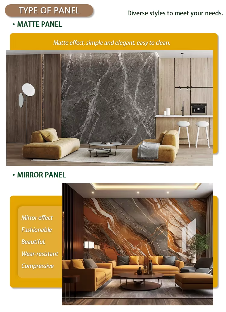 odm oem design competitive price big size gilded marble pvc wall panel for indoor building construction